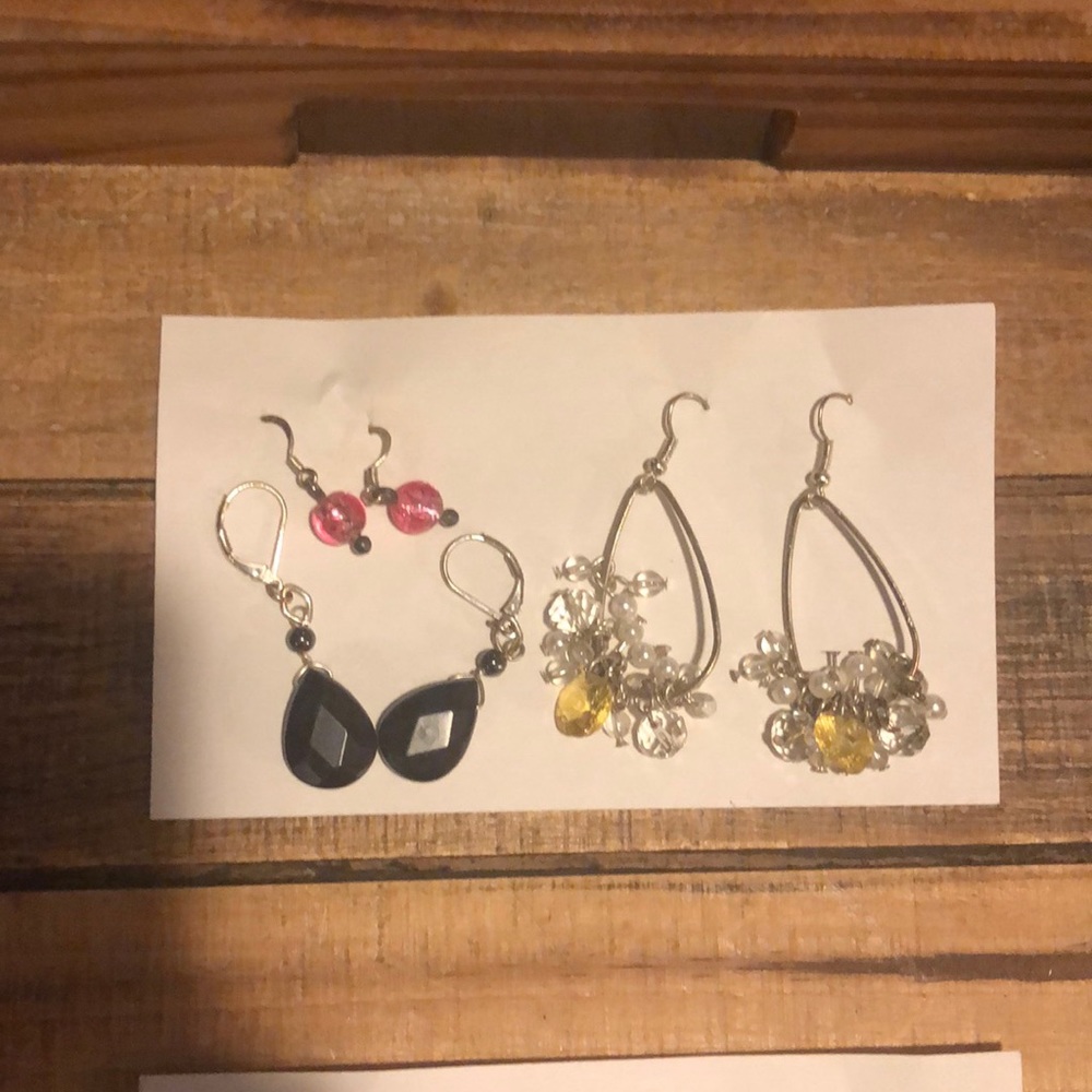 Set of 3 - Fashion dangle earrings - great condition.